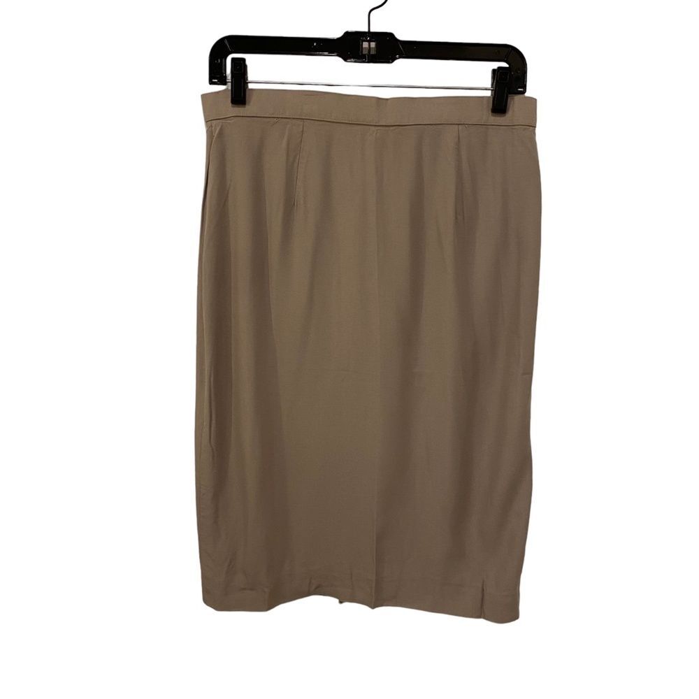 Custom Made Women's Norwich Brown Tailored Midi Pencil Suit Skirt Medium